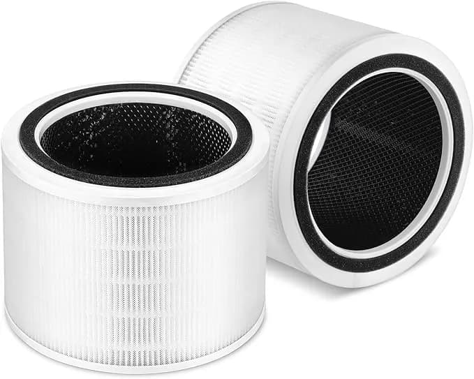 2 Pack Core 200s Replacement Filter For Levoit core200s/200s-P Air Purifier - Compare Part# Core 200s-Rf, Core 200s-P, White