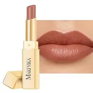 Maki Yika Moisture Nude Lipstick For Women Hydrate Tinted Lip Balm - Sheer Brown Lipstick For Dry Cracked Lips Glossy Lip Tinted For Christmas,ma055 Mica Nude