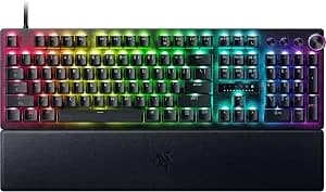 Razer Huntsman v3 Pro 8khz Esports Gaming Keyboard, Analog Optical, Black - Gen-2 Analog Optical Switches, Rapid Trigger, Adjustable Actuation, Media Controls, Pbt Keycaps