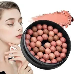 Blush Roller Ball Bronzing Pearls Lightweight Cream Blush, Cream Bl-Ush For Mature Skin, For Mature Skin Face Makeup For Brightening Cheek Sculpting Highlighting Contouring