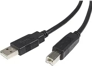 Startech 1ft Black Usb 2.0 Usb-A To Usb-B Cable - M/M (usb2hab1) - Usb-B Connector, Male To Male, Usb-A Male To Usb-B Male Connectors