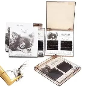 Brown Lash Extensions, Colored Lash Extensions, 0.05 C Curl 14mm Lash Trays Classic Eyelash Extensions,Individual Lashes Extensions For Professional Salon Use (Brown 0.05 C 14mm)