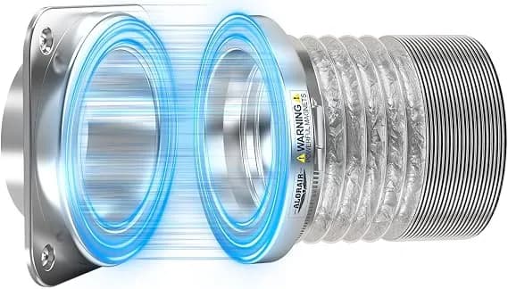 Alorair Magnetic Dryer Vent Connector Kit dv180, 4-Inch Quick Connect - Easy Lint Cleaning, Airtight Magnetic Coupling, Includes 2.6 Ft Aluminum Dryers Vent Hose And Clamps