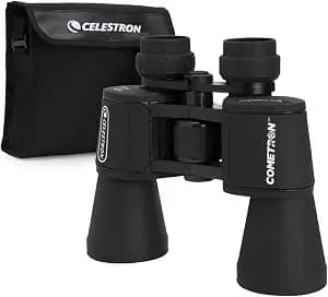 Celestron Cometron 7x50mm Astronomy Binoculars - Wide-Field Astronomy Binocular, Porro Prism, Multi-Coated Optics, Comfortable Handheld, Tripod Adaptable, Carrying Case