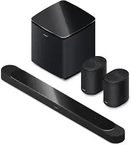 Bose Home Theater Set (1 Lifestyle Ultra Soundbar, 2 Lifestyle Ultra Speakers, & 1 Subwoofer) Truespatial Audio, Dolby Atmos, Deep Bass, Airplay & Google Cast, Black