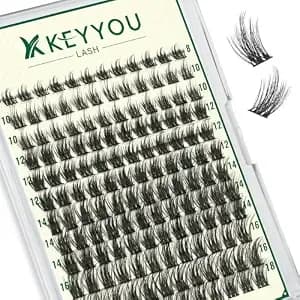 Keyyoulash Lash Clusters Manga Lash Extension D Curl 120pcs 8-18mm Natural Volume Eyelash Extensions Individual Lashes Diy At Home(ky06,D-8-18mix)
