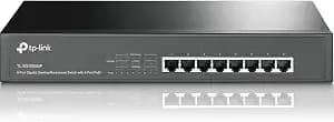 Tp-Link 8 Port Gigabit Poe Switch - 8 Poe+ Ports @126w - Plug & Play - Limited Lifetime Protection - Desktop/ Rackmount - Prioritized Power Supply - Sturdy Metal - Shielded Ports (Tl-sg1008mp) - 8 Poe+ Ports 126w, Plug & Play, Limited Lifetime Protection