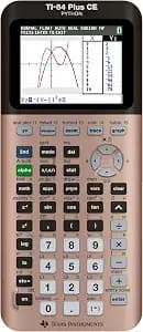 Ti-84 Plus Ce Graphing Calculator Texas Instruments, Rose Curve Gold - Computer Version Included, Usb Charging, Full Color, Faster Than Ti-84 Plus