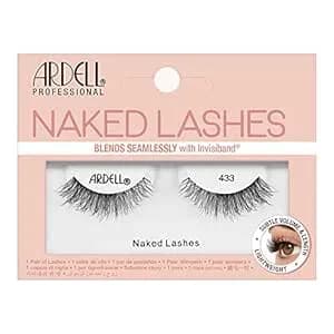 Ardell Naked Lashes Natural 433 With Invisiband – Lightweight, Natural False Eyelashes, Soft Volume Strip, 1 Pair