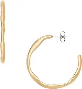 Skagen Women'S Moderne Stak Stainless Steel Hoop Earrings