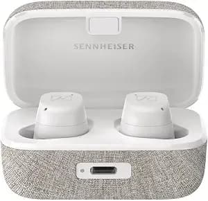 Sennheiser Consumer Audio Momentum True Wireless 3 Earbuds -Bluetooth In-Ear Headphones For Music And Calls With Anc,Multipoint Connectivity,ipx4,Qi Charging,28-Hour Battery Life Compact Design,White