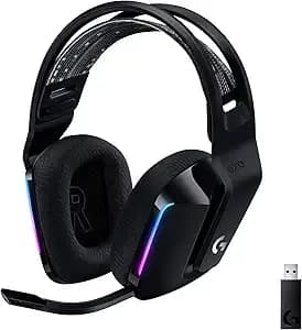 Logitech g733 Lightspeed Wireless Gaming Headset - Black - Suspension Headband, Blue Vo!Ce Mic, Pro-G Audio, Pc, ps5, ps4, Switch Compatible