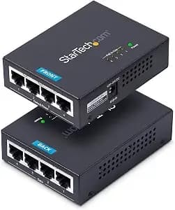 Startech 4-Port Gigabit Midspan, 802.3at And 802.3af, Taa (poeinj4g-Us) - Poe+ Injector, Wall-Mountable Power Over Ethernet Midspan
