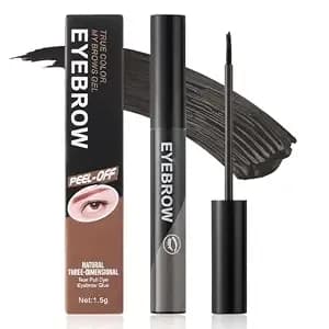 Peel Off Eyebrow Gel - Tattoo Eyebrow Gel Easy Peel Off, Last Up To 3 Days, Waterproof, Transfer-Proof, For Fuller & Defined Looking Brows, Gifts For Women (Gray)
