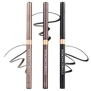 Physicians Formula Shimmer Eyeliner Pencil Set Of 3, Black, Dark Brown, Brown, Custom Eye Enhancing Eyeliner Trio, Dermatologist Approved