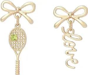 Betsey Johnson Jewelry Women'S Tennis Racquet Love Mismatch Earrings