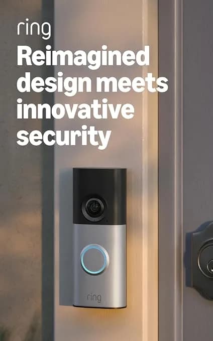 Ring Wired Doorbell 2k Plus (Newest Model) — Retinal 2k With Wide-Angle Video, 6x Enhanced Zoom, And Night Vision, Nickel Silver
