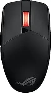 Asus Rog Strix Impact Iii Wireless Gaming Mouse, 57 G Lightweight, 36k Dpi Sensor, Bluetooth & 2,4ghz Rf, Rog Speednova, Up To 618hrs Battery Life, Replaceable Switches, Rog Omni Receiver, Black