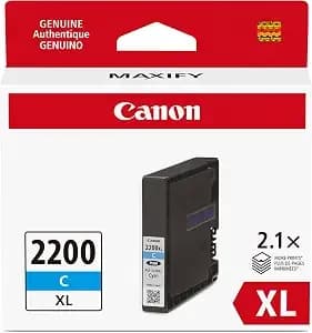 Canon Pgi-2200xl Genuine Cyan Ink Tank, Compatible With ib4120, mb5420, mb5120, ib4020, mb5020, And mb5320 (Optional) Printers