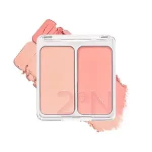 2an Dual Color Face Blusher, 0.16oz X 2, Buildable & Blendable Cheek Color, Powder Blush, Korean Beauty (03 Coco Coral, 1.5 Oz)