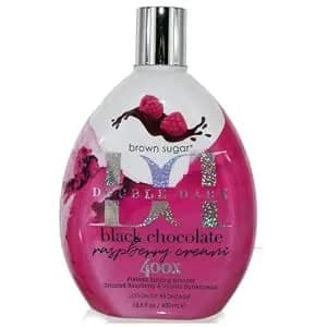 Brown Sugar Black Chocolate Raspberry Cream 400x Plateau-Busting Bronzer With Max Silicones, Skin Hydrators, And Advanced Color Enhancers – 13.5 Oz Tanning Lotion
