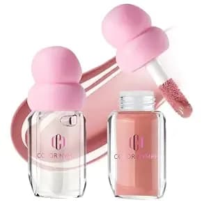 Color Nymph Lip Oil + Lip Gloss Duo, Moisturizing Lip Treatment & Shiny Lip Color, Gentle For Sensitive Dry Lips, Long-Lasting Gloss, #03 Beaver
