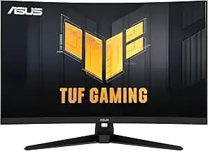 Asus Tuf 32 Inch Curved Gaming Monitor - Qhd (2560 X 1440), 165hz (Supports 144hz), 1ms, Extreme Low Motion Blur, Speaker, Freesync Premium, Vesa Mountable, Displayport, Hdmi - vg32vq1b