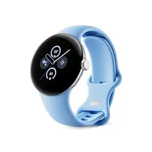 Google Pixel Watch 2 (Previous Model) With The Best Of Fitbit - Heart Rate Tracking, Stress Management, Safety Features - Android Smartwatch - Polished Silver Aluminum Case - Bay Active Band - Lte