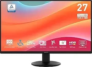 Msi Pro mp242le 24-Inch Ips 1920 X 1080 (Fhd) Computer Office Monitor, 100hz, Adaptive Sync, Hdmi, Displayport, Tilt, 4-Side Slim Bezel 1ms, Black