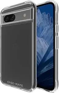 Case-Mate Google Pixel 8a Case 2024 Model, 6.1" - 12ft Drop Protective Phone Case - Wireless Charging Compatible With Anti-Fingerprint & Anti-Scratch Coating - Tough Clear