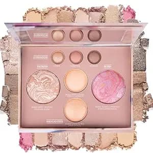 Best Of The Baked Makeup Palette,Pigmented Long Wear Travel Makeup Forwomen - All-In-1 Baked Palette With Bronzer,Blush,Highlighter&Eyeshadow,Blendable Fine Powder,Portable Compact For Daily&Party Makeup