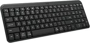 Logitech k250 Compact Bluetooth Wireless Keyboard With Numpad - Graphite - Bluetooth Connectivity Only, No Usb Receiver, Compact Design, Spill-Resistant, Comfortable Keys, Windows Macos Compatible