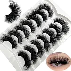 Loladook Mink Lashes Fluffy Long 3d Faux Mink Wispy 20mm 25mm Big Dramatic Strip Lashes That Look Like Extensions Thick Cat Eye False Eyelashes Pack