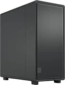 Fractal Design Epoch Black Solid - High Airflow Pc Gaming Case - Mesh Front Panel - Three Momentum 12 Fans Included - Spacious Interior - Atx/Matx/Itx Support