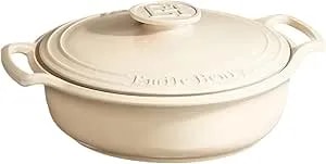 Emile Henry Made In France Sublime Ceramic Braiser 4qt - CrèMe