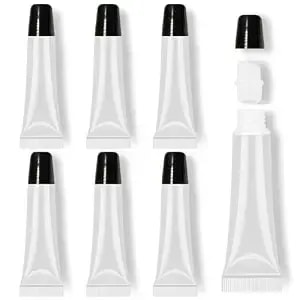 Amorix 6pcs Empty Lip Gloss Tubes Containers 15ml Black Refillable Empty Squeeze Tubes Clear Cosmetic Containers Soft Tube For Women Girls Diy Lip Gloss Cosmetics