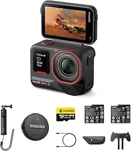 insta360 Ace Pro 2 Vlog Bundle Dual Battery No Sd Card- 8k Waterproof Action Camera Co-Engineered With Leica, 1/1.3" Sensor, Dual Ai Chip, Leading Low Light, Superior Audio, Flip Screen