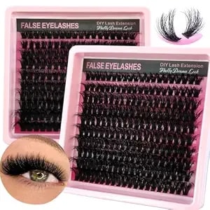5d Fluffy Thick Lashes Clusters Mix, Wispy Individual Lashes Extensions Clusters, Diy Makeup (140pcs 160d)
