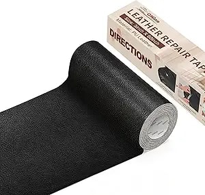 Onine Leather Repair Tape,Self Adhesive Leather Repair Patch,Leather Patches For Furniture,Sofa,Car Seats,Office Chair. Vinyl Repair Kit 3x60in (Black)