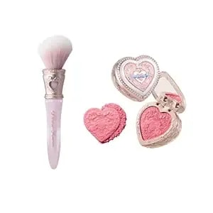 Flower Knows Bunny Garden Embossed Blush & Brush Set,Talc-Free Bright Pink Satin Powder Blush,Highly Pigmented,Buildable & Blendable,Radiant Cheek Color For A Lively Glow,Gift-Worthy(s01 Pink Doll)