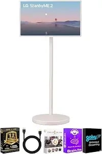 Lg 27 Inch Stanbyme 2 Qhd Portable Touchscreen Smart Tv Bundle - Includes Hdmi Cable, Streaming Bundle And 24-Month Cps Protection Plan.