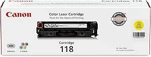 Canon Genuine 118 Yellow Toner Cartridge Compatible With mf720 Series, lbp7200cdn, lbp7660cdn, mf8300 Series, mf8580cdw