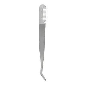 E.L.F. False Eyelash Applicator, Dual-Ended Tool Featuring Tweezers & Comb For Easily Applying False Lashes, Stainless Steel, Vegan & Cruelty-Free