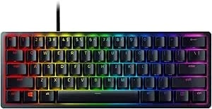 Razer Huntsman Mini 60% Gaming Keyboard: Fast Keyboard Switches - Linear Optical Switches - Chroma RGB Lighting - PBT Keycaps - Onboard Memory - Snap Tap - Black