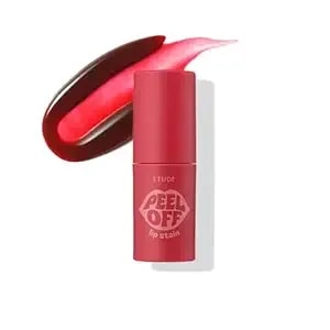 Etude Dear Darling Peel Off Lip Stain (Blood Wine) – Teen Girl Gifts, Hydrating Hydrogel Tint, Fruity Scent, Long Lasting & Waterproof, High Pigment, Easy Peel Off, All‑Day Color Lip Tattoo