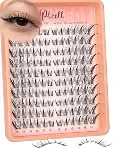 Fox Eye Lash Clusters Wispy Eyelash Clusters Natural Cluster Lashes With Thin & Invisible Band Left&Right Spikes Cluster Eyelash Extensions Cat Eye Lashes Cluster(Lc Curve, 8-17mm)