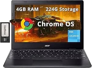 Acer Chromebook 311 11.6" HD Laptop, Intel Celeron N4500, Intel UHD Graphics, 4GB LPDDR4X RAM, 224GB Storage (64GB Emmc+160GB Docking Station Set), Chrome OS, Wi-Fi 5, Black