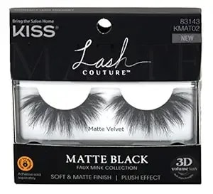 Kiss Lash Couture Matte Black Matte Velvet (Pack Of 6)