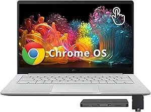Asus Chromebook Cx 14" Fhd Touchscreen Laptop, Intel Celeron n4500, 8gb lpddr4x, 288gb Storage (128gb Emmc+160gb Docking Station Set), Intel Uhd Graphics, Long Battery Life, Wifi 6, Chrome Os, Gray