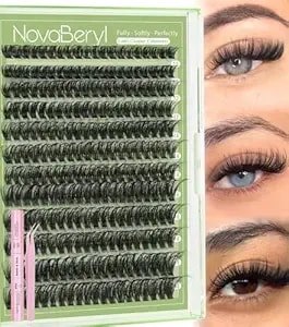 Fluffy Lash Clusters Kit 60d Eyelash Clusters 3d Lash Cluster Wispy D Curly Eyelash Extensions Kit Volume Eyelash Clusters Kit 10-18mm Lash Bond And Seal Lashes Cluster Kit